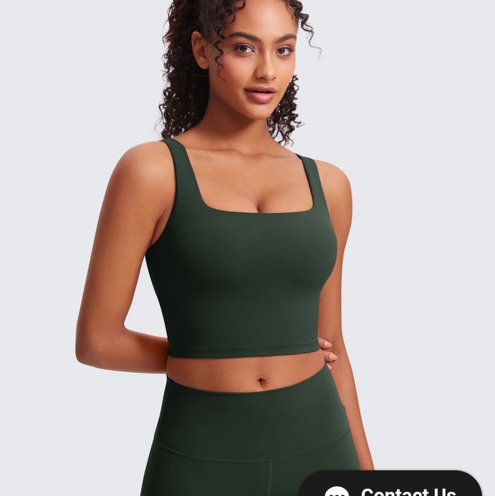 CRZ Yoga Butterluxe Square Neck Built in Bra Tank